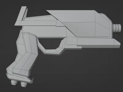 Stylized sci-fi gun Free low-poly 3D model