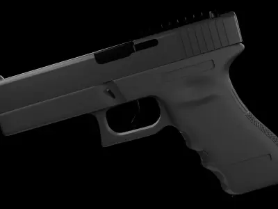 Glock-17 Low-poly 3D model