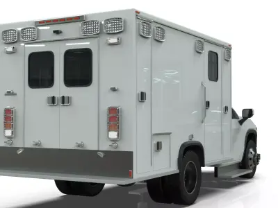 2027 Silverado Concept  Modern Ambulance Low-poly 3D model