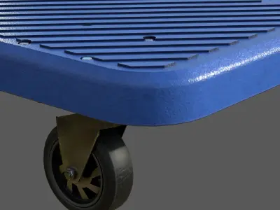 Cart Platform Truck Low-poly 3D model