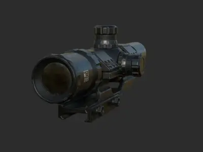 Weapon - Scope - 10 - TacticalCraftsman Low-poly 3D model
