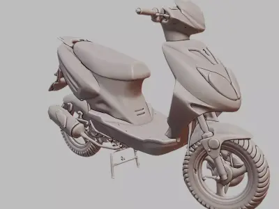 Modern Scooter Two Wheeler Vehicle 3D Printable 3D print model