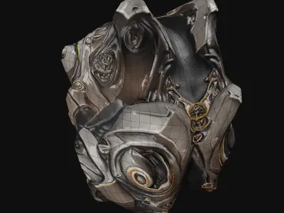 Steampunk Drone Low-poly 3D model