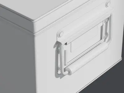 Galvanized Iron Box 002 M 3D model