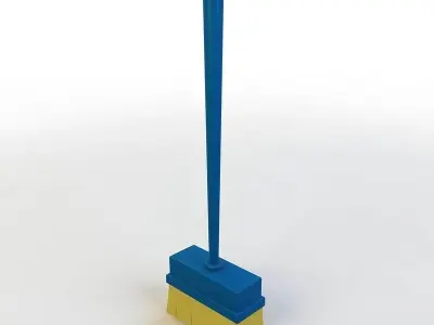 Carton Broom 3D model