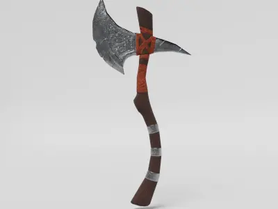 Medieval battle axe Free 3D model