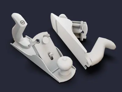 Jointer pair of planes Low-poly 3D model