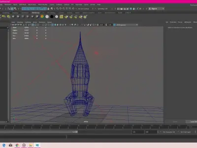 ROCKET flying in sky 3D model