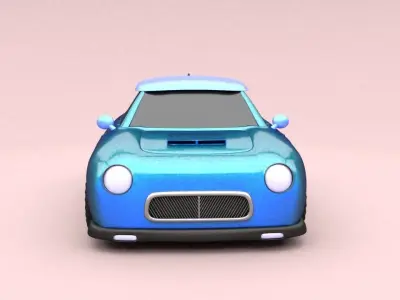 cartoon car 1 Free 3D model