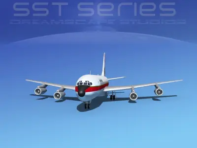 Boeing 707-320 SS Air Portugal 3D model