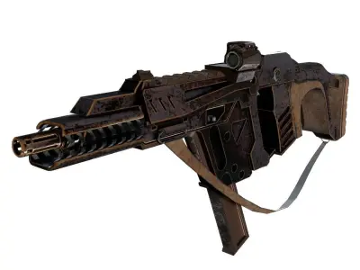 Stylized Smg Weapon  Free 3D model