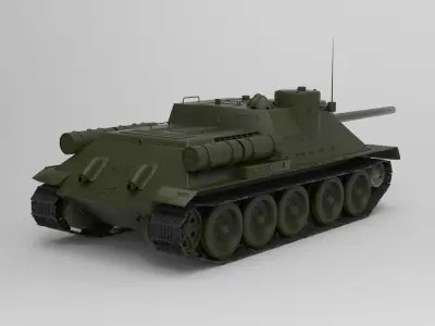 SU-85 tank 3D model