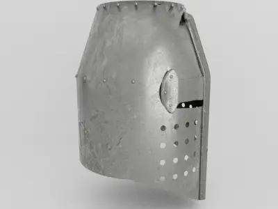 Helmet Medieval Low-poly 3D model