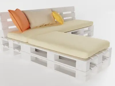 Pallet Sofa 3D model