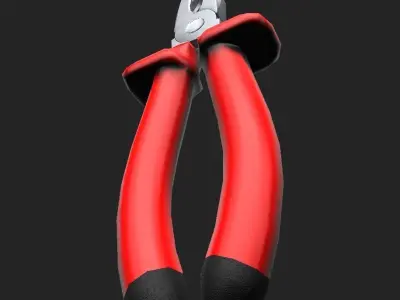 Dielectric Pliers PBR Low-poly 3D model