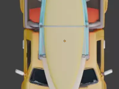 Sunset Beach Surf Truck 3D Model Low-poly 3D model