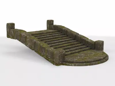 staircase ancient 04  3D model