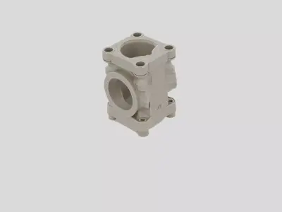 Industrial Factory Pipe Manifold Block for 3D print 3D model