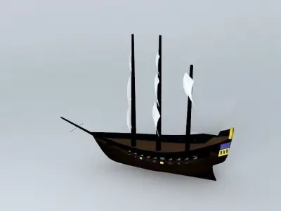 Simple Frigate Free 3D model