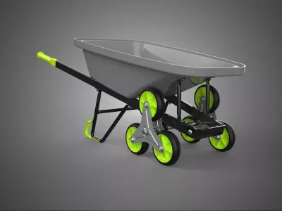 TRIPLE WHEEL STAIR CLIMBER WHEELBARROW BARROW CART TROLLEY WAGON 3D model