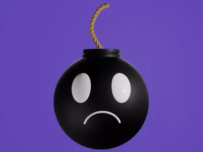 Cartoon Bomb Free low-poly 3D model