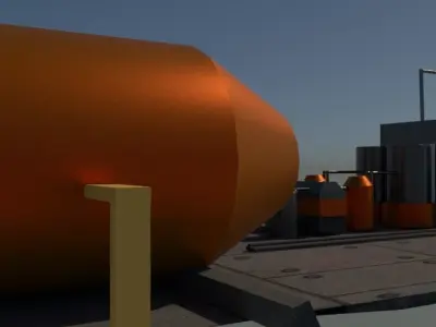 REFINERY EXTRACTION Low-poly 3D model