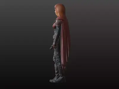 Galactic Huntress Figurine Mandalorian Inspired Collectible  3D print model