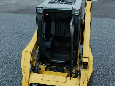 Skid Steer Wheeled Low-poly 3D model