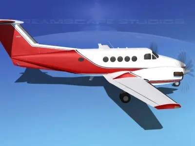 Beechcraft B200 GT King Air V04 3D model
