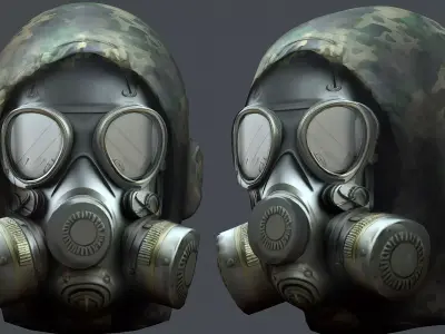 Helmet 3d model military combat Military  Low-poly 3D model 2