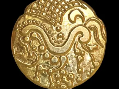 celtic coin 3D print model