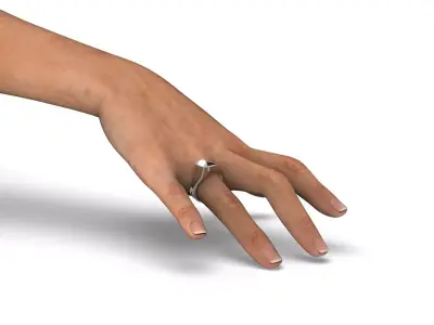 R 159 ring with pearl 3D print model