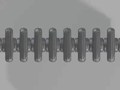 Classic Cast Iron Radiator 3C10 3D model