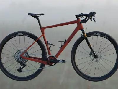 Gravel Road Carbon Bike 700C  3D model