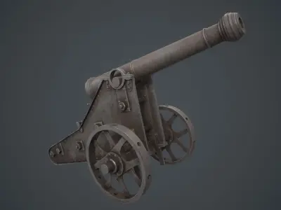 cannon Chernihiv Low-poly 3D model