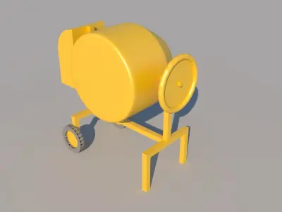 Concrete Mixer Low-poly 3D model purchase