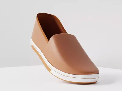 Minimalist Slip-On Shoe 3D Model 3D model