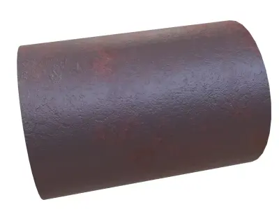 lowpoly pipe rusty metal tube Low-poly 3D model
