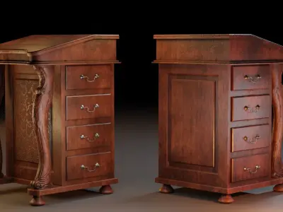 Antique Desk 3D model