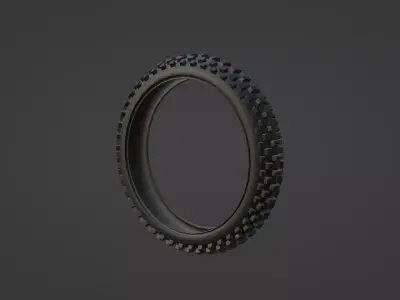 Motorcycle cross tire Low-poly 3D model