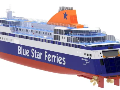 Blue Star Myconos 3D model