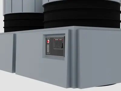 Imperial Hangar Container  Low-poly 3D model