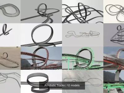 Acrobatic Tracks 3D Model Pack