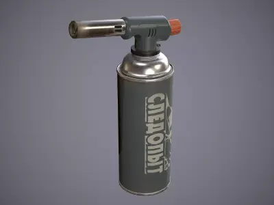 Blowtorch fire extinguisher Low-poly 3D model