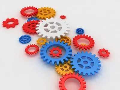 Mechanical gears pack 3d model  3D model