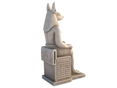 Anubis statue Low-poly 3D model