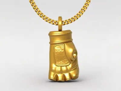 Glove pendant charms - one inch pendant 3D print model 3D print model purchase