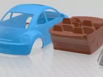 Volkswagen Beetle 2005 Printable Car  3D print model