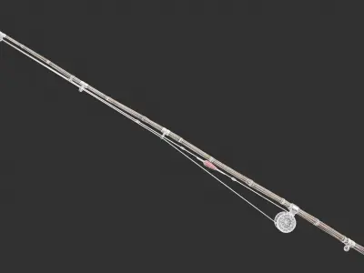 Fishing Pole Low-poly 3D model purchase