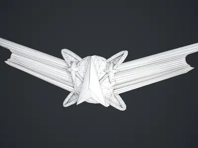 Space Operations Badge Low-poly 3D model